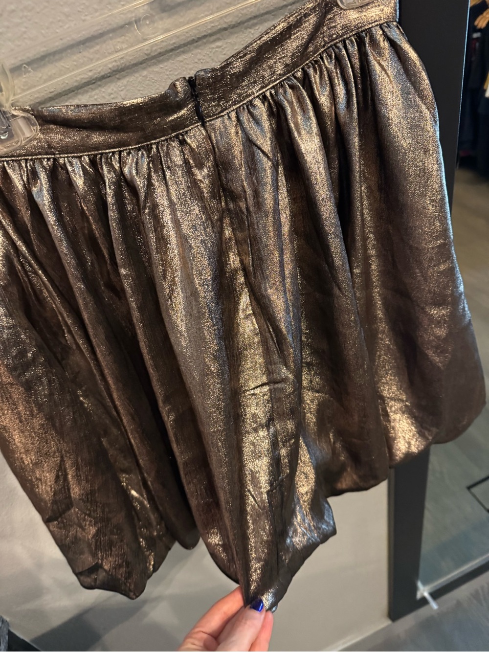 Madewell Metallic Bronze Bubble Mini Skirt ๐๐๐ค - Picture 9 of 9